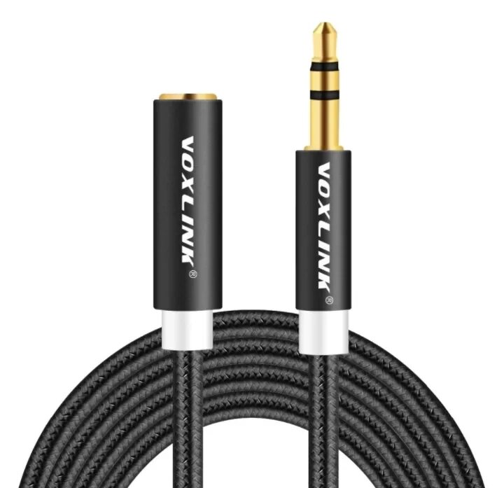 Кабель AUX 3.5 mm - 3.5 mm mini jack M / F Vоxlink 1 метр JY63B від компанії А11 - фото 1