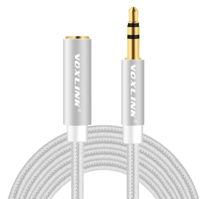 Кабель AUX 3.5 mm - 3.5 mm mini jack M / F Vоxlink 1 метр JY63S від компанії А11 - фото 1