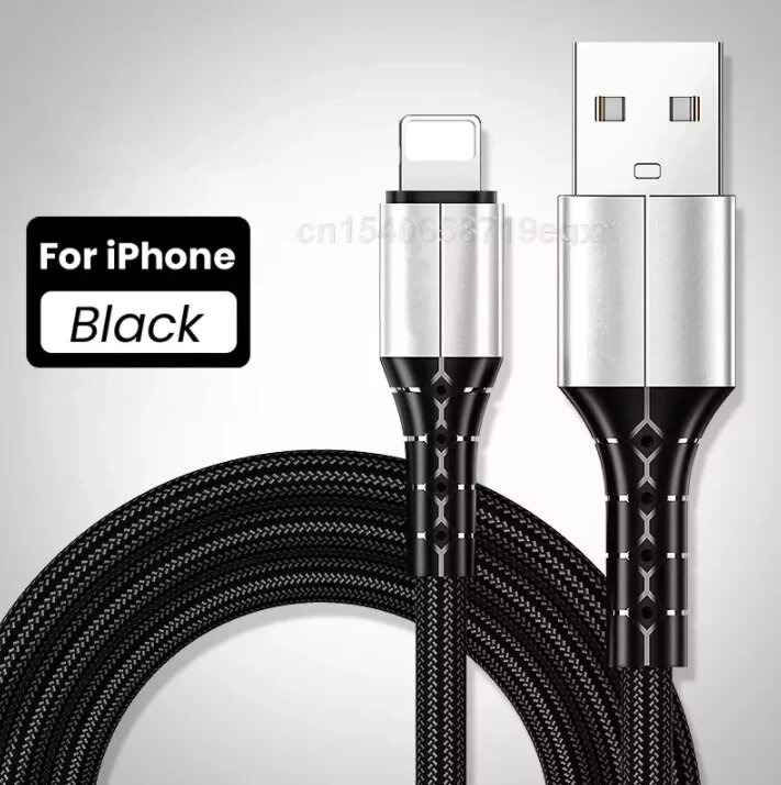 Кабель для швидкого заряджання iPhone USB — Lightning 2.4 A 1 м TG32. Кабель лайтінгів для айфона від компанії А11 - фото 1