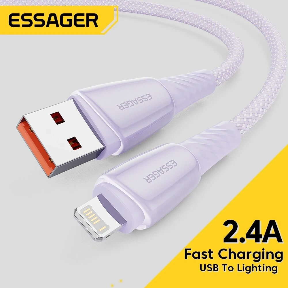 Кабель для швидкого заряджання iPhone USB — Lightning 2.4 A 1 м. Зарядний дріт шнур на айфон лайтінг DRT89 від компанії А11 - фото 1