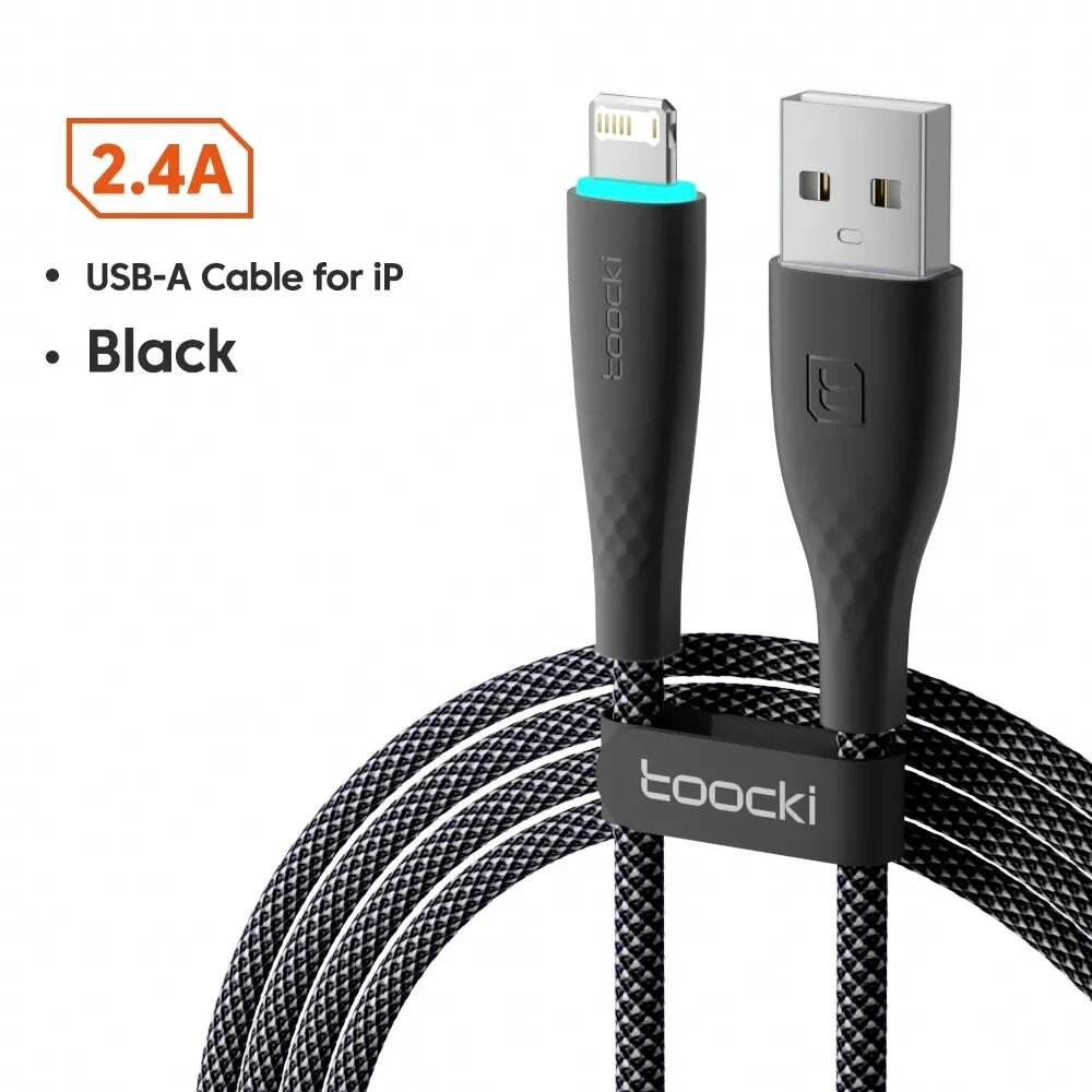 Кабель для швидкого заряджання iPhone USB — Lightning 2.4 A 1 м. Зарядний дріт шнур на айфон лайтінг EF855 від компанії А11 - фото 1