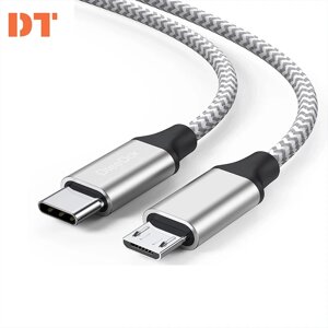 Кабель для заряджання Type-C — micro USB 2 м. Зарядний дріт шнур для телефона смартфона Тайп C на мікро ЮСБ