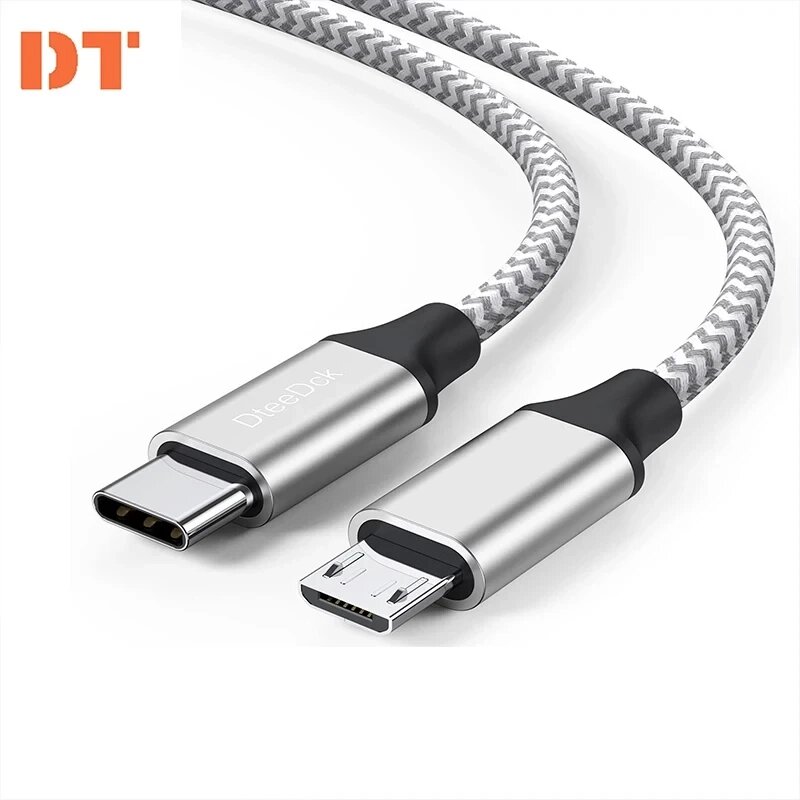 Кабель для заряджання Type-C — micro USB 2 м. Зарядний дріт шнур для телефона смартфона Тайп C на мікро ЮСБ від компанії А11 - фото 1