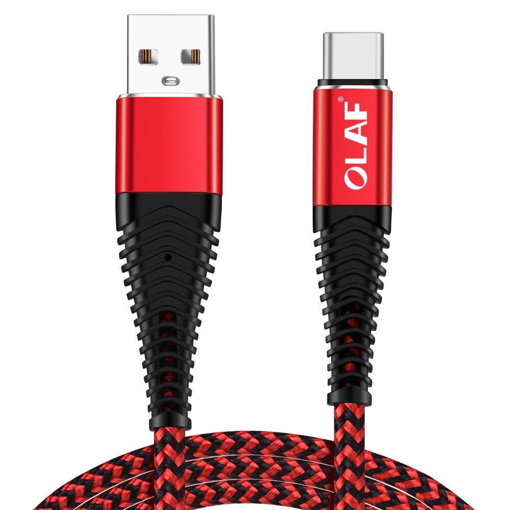 Кабель Olaf 2A USB — Type-C 1 метр XD9333 Червоний від компанії А11 - фото 1