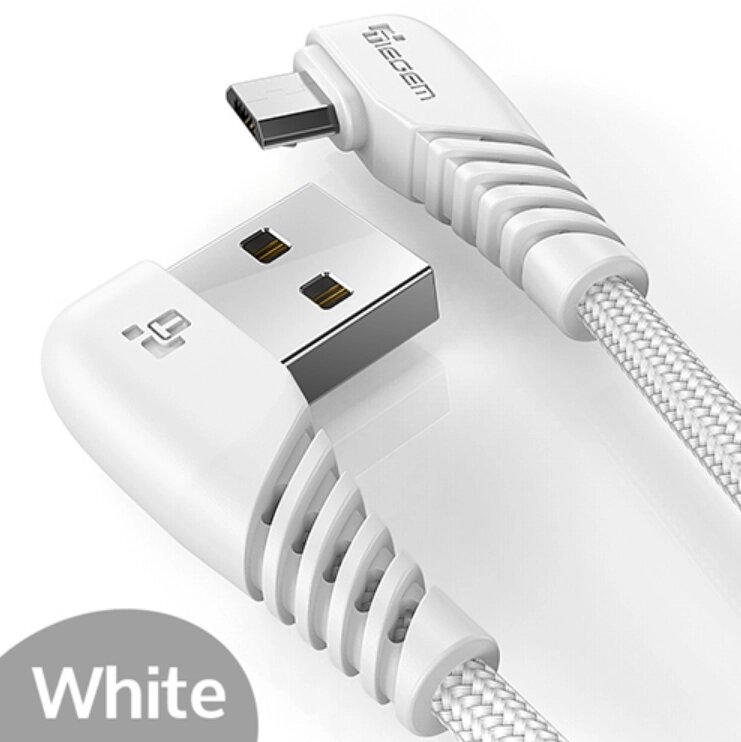 Кабель Tiegem 2.4A USB — Micro USB 1 метр NN38444 Білий від компанії А11 - фото 1