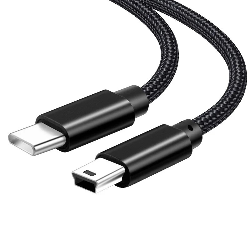 Кабель USB 2.4 — Mini USB 0.5 метра AJ39-05 Чорний. Шнур зарядка Mini USB to USB. ЕСБ — Міні ЮСБ від компанії А11 - фото 1