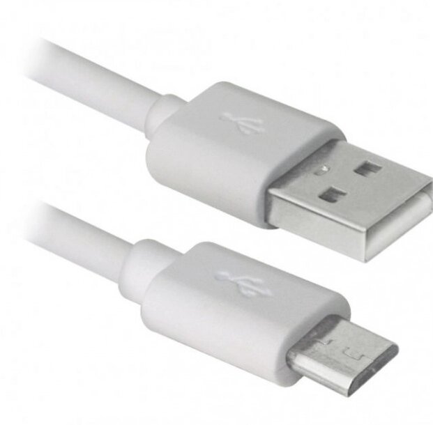 Кабель USB — Micro USB 20 см CE816325 Білий від компанії А11 - фото 1