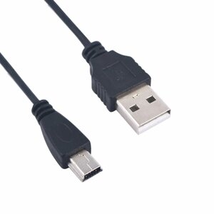 Кабель USB — mini USB 1 метр QRT21 чорний. шнур зарядка mini USB to USB. есб — міні юсб