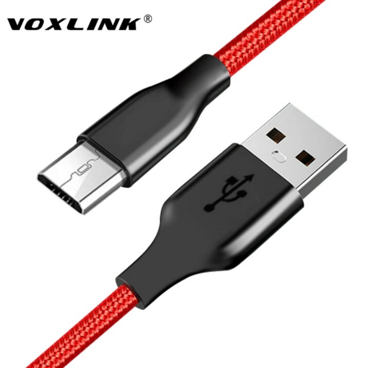 Кабель Voxlink 2A USB — Micro USB 1 метр RX33321 Червоний від компанії А11 - фото 1