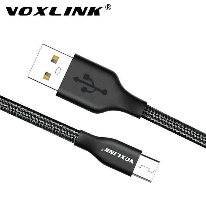 Кабель Voxlink 2A USB — Micro USB 1 метр RX33321 Чорний від компанії А11 - фото 1