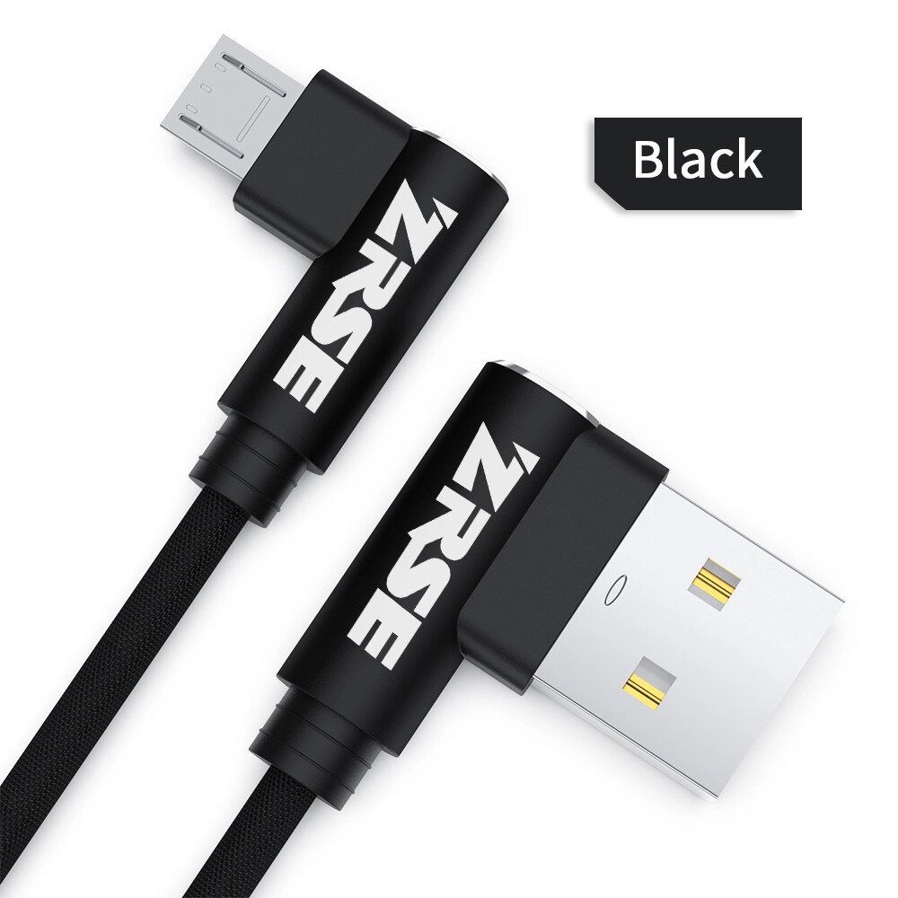 Кабель Zrse 2.4A USB — Micro USB 1 метр AS893211 Чорний від компанії А11 - фото 1