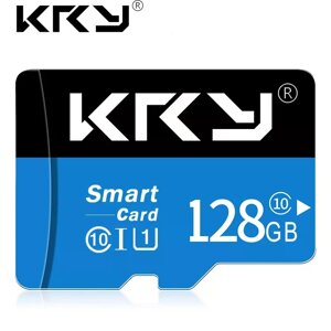 Карта пам'яті, Флешка TF card MicroSD 128GB Class 10 + SD Adapter мікро сд 128 гігабайт для телефону KRY-Y128