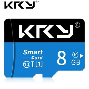 Карта пам'яті, Флешка TF card MicroSD 8GB Class 10 + SD Adapter мікро сд 8 гігабайт для телефону, планшета KRY-Y8