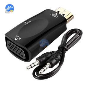 Конвертер відеосигналу HDMI to VGA Adapter з аудіокабелем. Адаптер для перетворення HDMI сигналу на VGA D45U