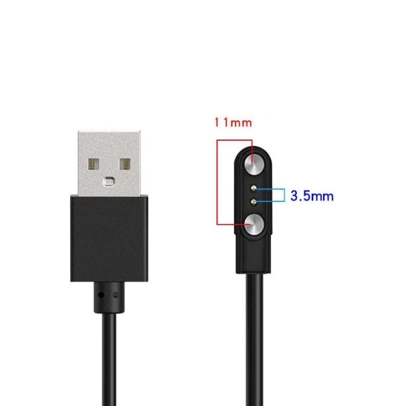 Магнітний зарядний пристрій для смарт-годинника USB — 2Pin/3.5mm GH009. Заряджання для смарт-годинника від компанії А11 - фото 1