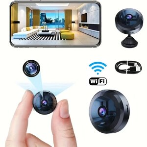 Міні цифрова IP-камера HD 720P відеоспостереження Wi-Fi Чорна