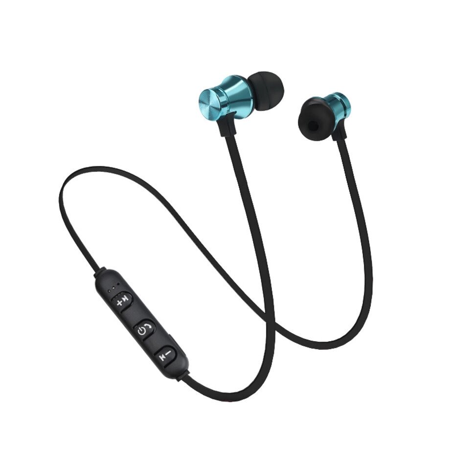 Навушники Bluetooth Blue Sport на магніті Синій. Вакуумні навушники блютуз для спорту, телефона від компанії А11 - фото 1