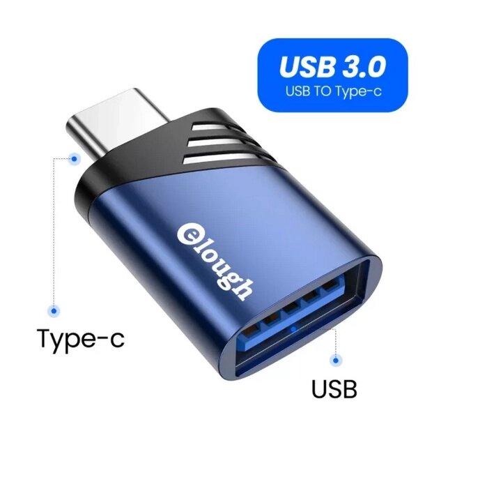 Перехідник, адаптер OTG USB 3.0 — Type-C для смартфона, телефона WQ763-B від компанії А11 - фото 1