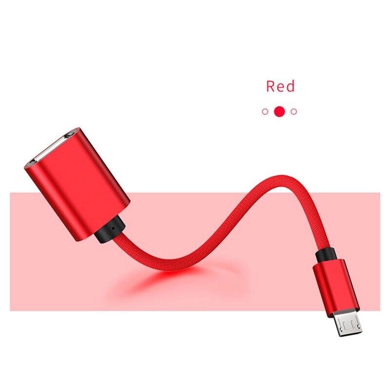 Перехідник OTG USB — Micro USB для смартфона FR322 Червоний від компанії А11 - фото 1