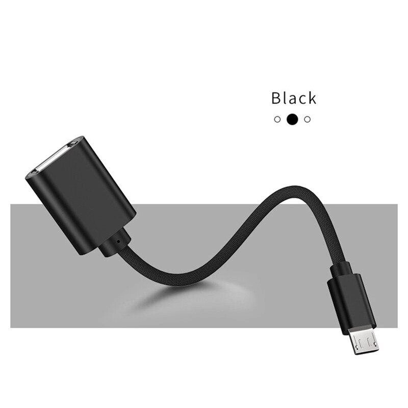 Перехідник OTG USB — Micro USB для смартфона FR322 Чорний від компанії А11 - фото 1