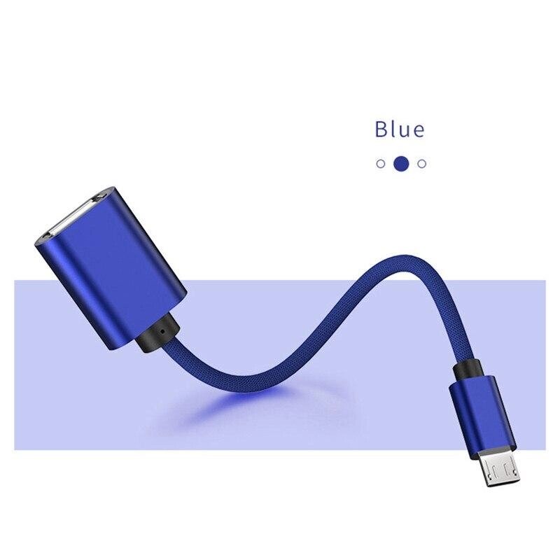 Перехідник OTG USB — Micro USB для смартфона FR322 Синій від компанії А11 - фото 1