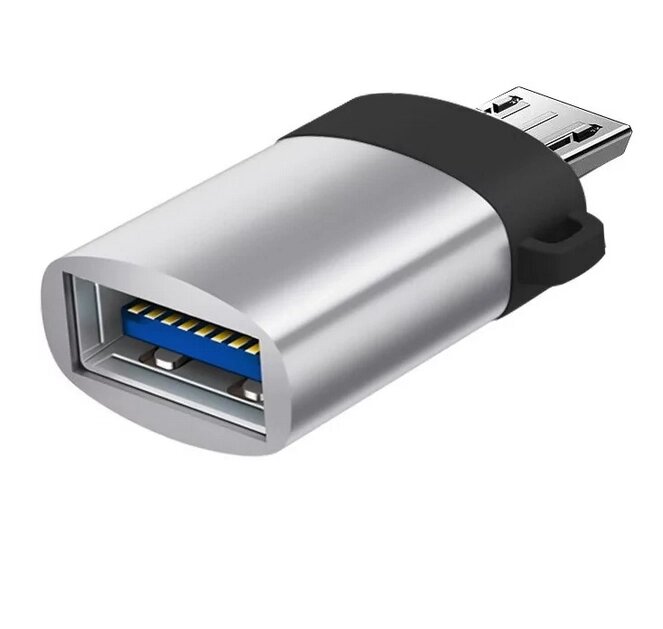 Перехідник OTG USB — Micro USB для смартфона, телефона. OTG адаптер MicroUSB QF51S від компанії А11 - фото 1