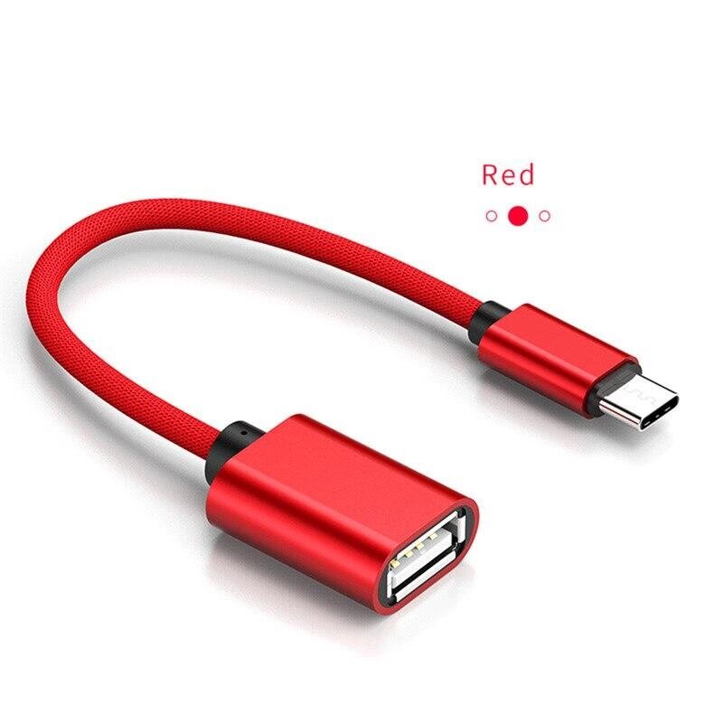 Перехідник OTG USB — Type-C для смартфона FR321 Червоний від компанії А11 - фото 1