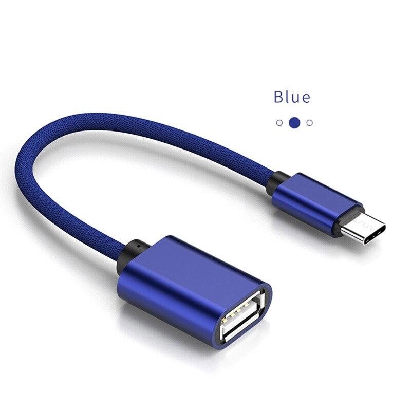 Перехідник OTG USB — Type-C для смартфона FR321 Синій від компанії А11 - фото 1