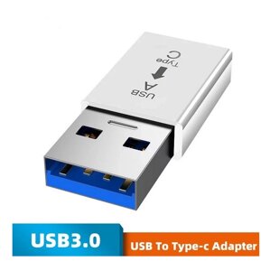 Переходник USB 3.0 Male to Type-C Female Adapter Converter. Адаптер TypeC (мама) USB (тато) JK54DW