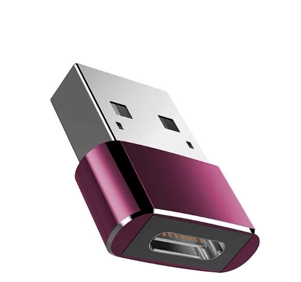 Переходник USB Male to Type-C Female Adapter Converter. Адаптер TypeC (мама) — USB (тато) VE03R від компанії А11 - фото 1