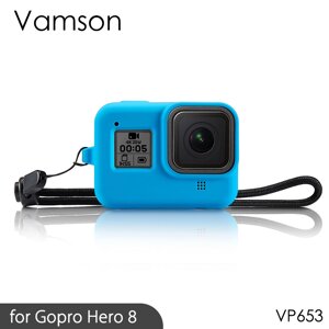 Силіконовий чохол із ремінцем для GoPro Hero 8 Black Синій