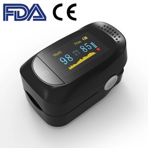 Пульсоксиметр наплічний Oximeter DE4B-B. Пульсометр оксиметр на палець. Вимірювач пульсу, кисню на палець