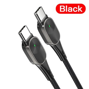 Кабель швидкого заряджання Quick Charge 3A USB Type-C — USB Type-C Essager 1 метр KL4194 Чорний