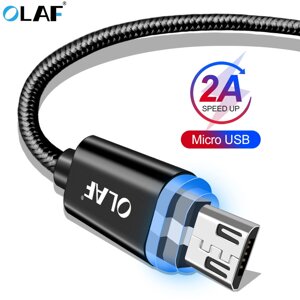 Кабель Olaf 2A USB — Micro USB 1 метр ER17832 Чорний