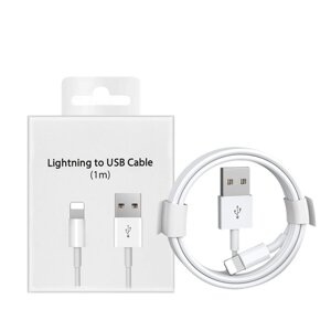 Кабель для заряджання iPhone USB — Lightning 1 м. Зарядний заряджання дріт шнур на айфон лайтінг LH76-1