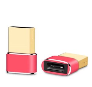 Перехідник USB Male to Type-C Female Adapter Converter Voko C63R. Адаптер Type C (мама) — USB (тато)