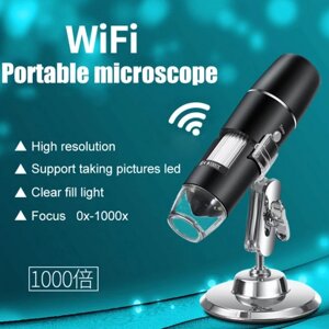 Wi-Fi цифровий мікроскоп 1000Х HD 1080P Digital Microscope для телефона, смартфона, планшета DR407