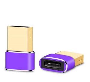 Перехідник USB Male to Type-C Female Adapter Converter Voko C63P. Адаптер Type C (мама) — USB (тато)