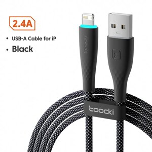 Кабель для швидкого заряджання iPhone USB — Lightning 2.4 A 1 м. Зарядний дріт шнур на айфон лайтінг EF855