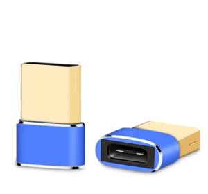 Перехідник USB Male to Type-C Female Adapter Converter Voko C63D. Адаптер Type C (мама) — USB (тато)