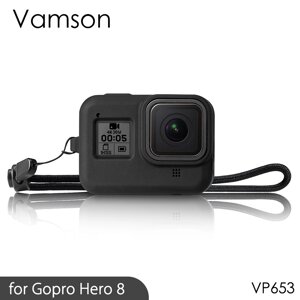 Силіконовий чохол із ремінцем для GoPro Hero 8 Black Чорний