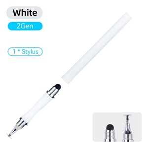 Універсальний стилус 2в1 Stylus Touch Pen для смартфона, телефона, планшета, сенсорного екрана 2CFD Білий