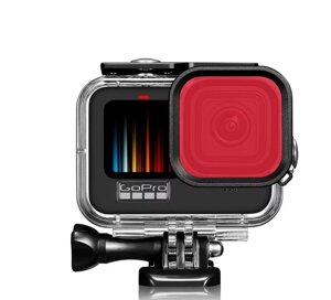 Підводний бокс із фільтром (червоний) для GoPro Hero 9 Black SE8656