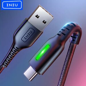 Кабель швидкого заряджання Quick Charge 3A Inui USB — Type-C 0.5 метра FD9870S Чорний