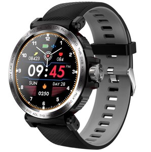 Чоловічий розумний смарт-годинник Full Touch Screen Sport Smart Watch RS17I Чорно-сірий