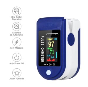 Пульсоксиметр напальний Oximeter GU52-BW. Пульсометр оксиметр на палець. Вимірювач пульсу, кисню на палець