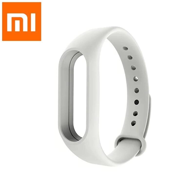 Силіконовий ремінець для фітнес-браслета Xiaomi Mi Band M2. Ремінець для Xiaomi Mi Band M2 FQ11 Білий від компанії А11 - фото 1