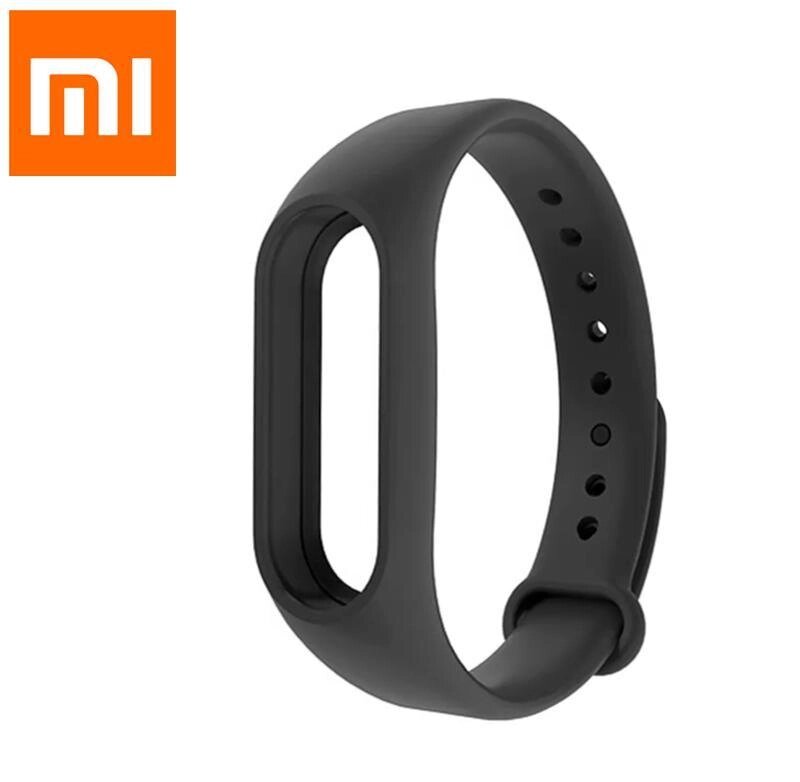 Силіконовий ремінець для фітнес-браслета Xiaomi Mi Band M2. Ремінець для Xiaomi Mi Band M2 FQ11 Чорний від компанії А11 - фото 1