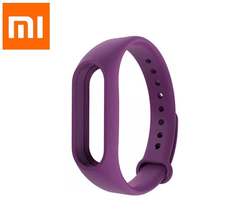 Силіконовий ремінець для фітнес-браслета Xiaomi Mi Band M2. Ремінець для Xiaomi Mi Band M2 FQ11 Фіолетовий від компанії А11 - фото 1