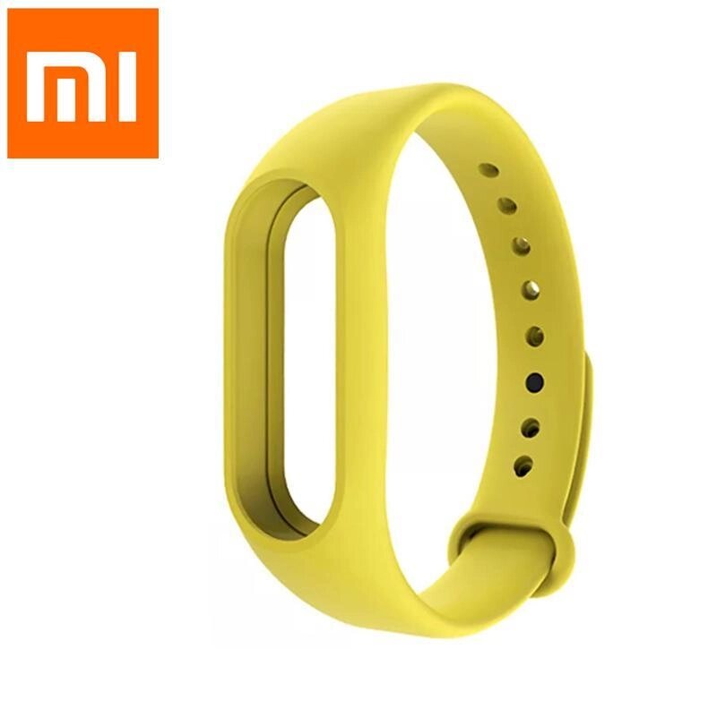 Силіконовий ремінець для фітнес-браслета Xiaomi Mi Band M2. Ремінець для Xiaomi Mi Band M2 FQ11 Жовтий від компанії А11 - фото 1